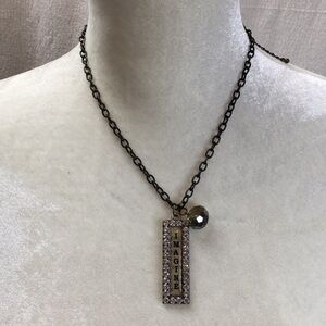 Monarch Inspirations “imagine” rhinestone necklace